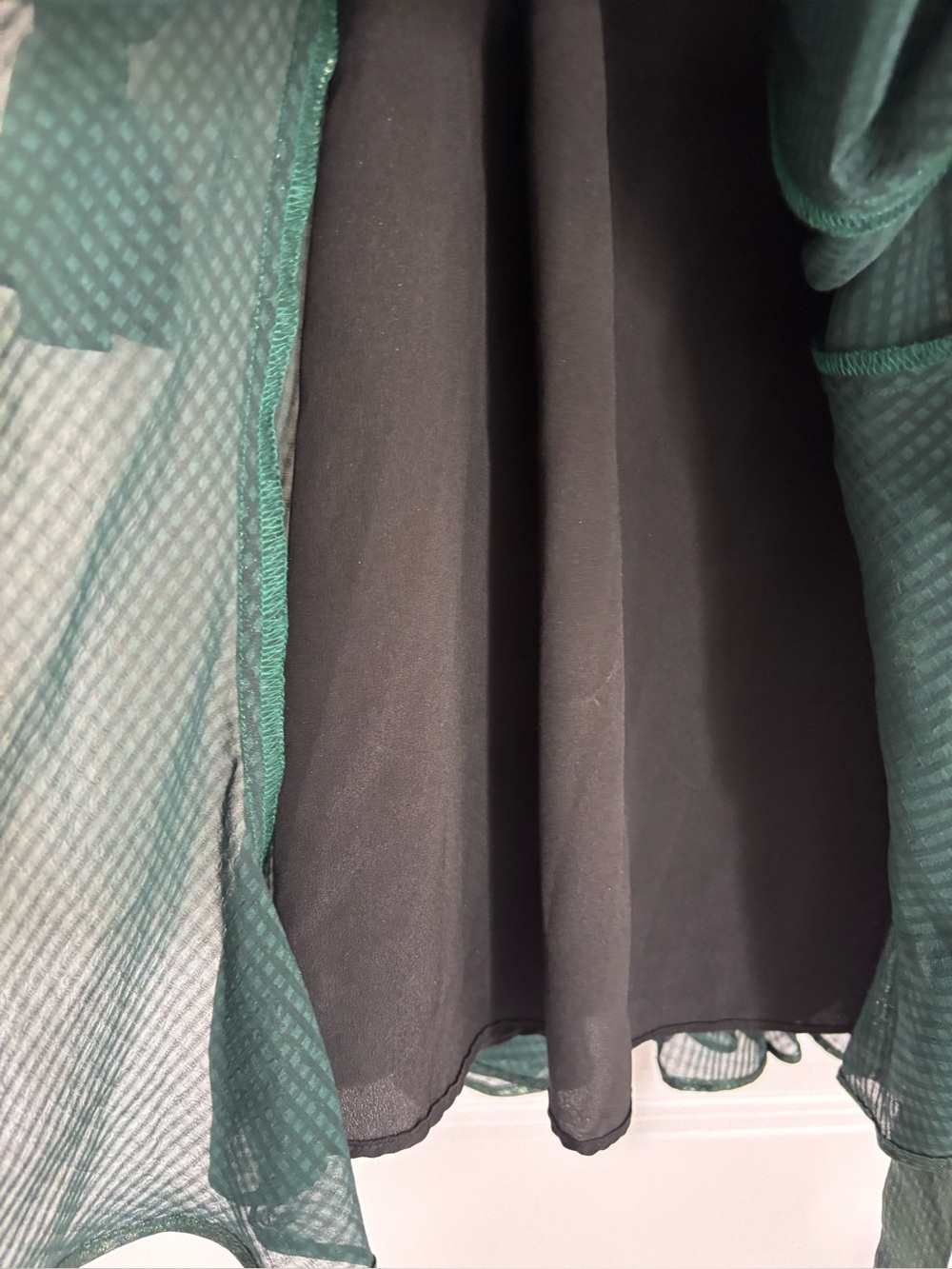 Lavenders Brown             Emerald Green High-Neck Belted Long-Sleeve Dress - Picture 7 of 8
